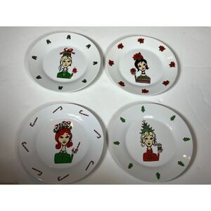 Vintage Girlfriends Collection by May Dept. Stores Christmas Dessert Plate Set‎